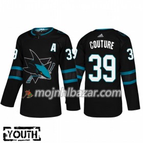 Dresovi San Jose Sharks Logan Couture 39 Adidas 2018-2019 Alternate Authentic - Dječji
